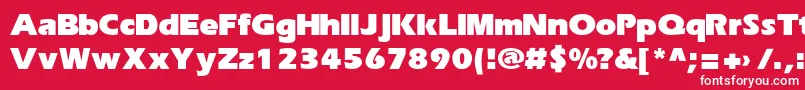 Шрифт ErikaRusBold – белые шрифты на красном фоне