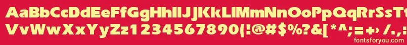 ErikaRusBold Font – Yellow Fonts on Red Background