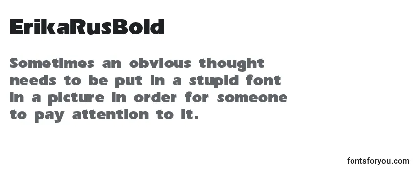 Review of the ErikaRusBold Font