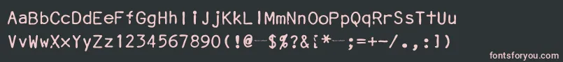 Шрифт SmithCoronaEc1100MiniGothic – розовые шрифты на чёрном фоне