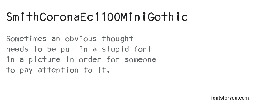 SmithCoronaEc1100MiniGothic Font