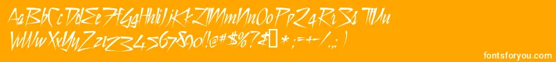 Still Font – White Fonts on Orange Background