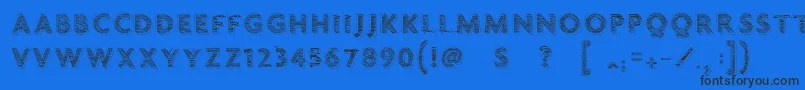 VtksChalk79 Font – Black Fonts on Blue Background