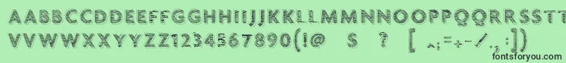 Шрифт VtksChalk79 – чёрные шрифты на зелёном фоне