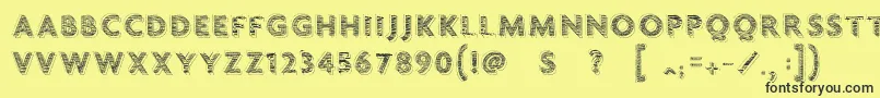 Шрифт VtksChalk79 – чёрные шрифты на жёлтом фоне