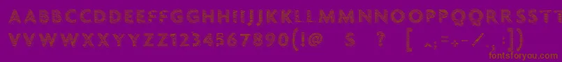 VtksChalk79 Font – Brown Fonts on Purple Background