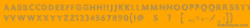 VtksChalk79 Font – Gray Fonts on Orange Background