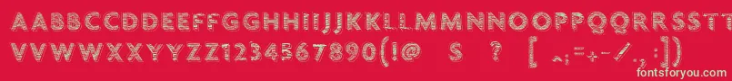 VtksChalk79 Font – Green Fonts on Red Background