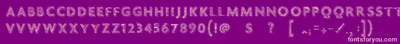 Czcionka VtksChalk79 – różowe czcionki na fioletowym tle