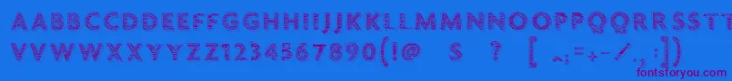 VtksChalk79 Font – Purple Fonts on Blue Background