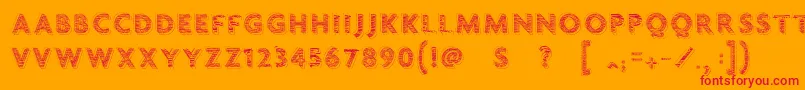 VtksChalk79 Font – Red Fonts on Orange Background