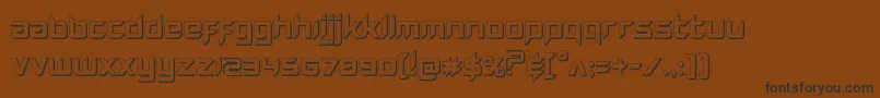 Hollowpoint3D Font – Black Fonts on Brown Background