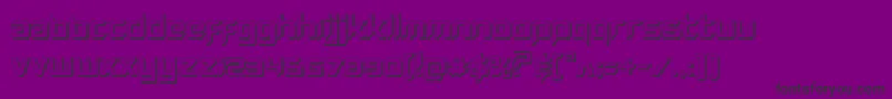 Hollowpoint3D Font – Black Fonts on Purple Background