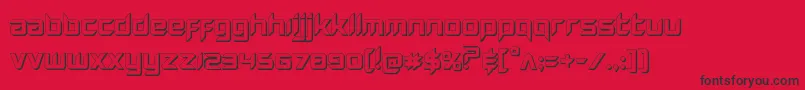 Hollowpoint3D Font – Black Fonts on Red Background