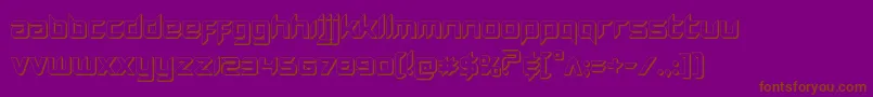 Police Hollowpoint3D – polices brunes sur fond violet