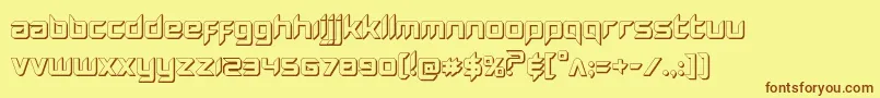 Hollowpoint3D Font – Brown Fonts on Yellow Background
