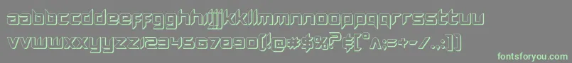Hollowpoint3D Font – Green Fonts on Gray Background