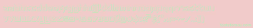 Hollowpoint3D Font – Green Fonts on Pink Background