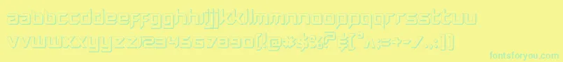 Hollowpoint3D Font – Green Fonts on Yellow Background