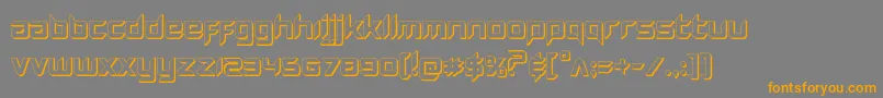 Hollowpoint3D Font – Orange Fonts on Gray Background