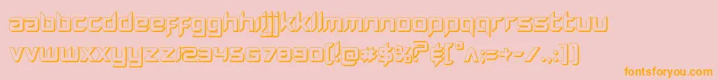 Hollowpoint3D Font – Orange Fonts on Pink Background
