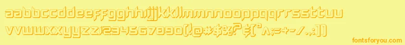 Hollowpoint3D Font – Orange Fonts on Yellow Background