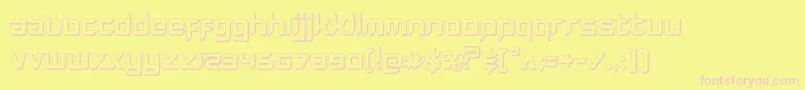 Hollowpoint3D Font – Pink Fonts on Yellow Background