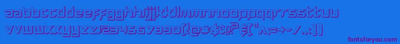 Hollowpoint3D Font – Purple Fonts on Blue Background