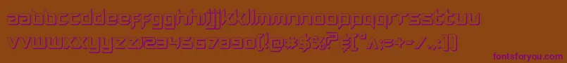 Hollowpoint3D Font – Purple Fonts on Brown Background
