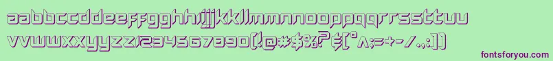 Hollowpoint3D Font – Purple Fonts on Green Background