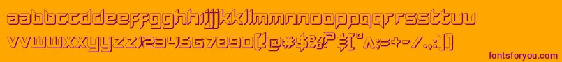 Hollowpoint3D Font – Purple Fonts on Orange Background