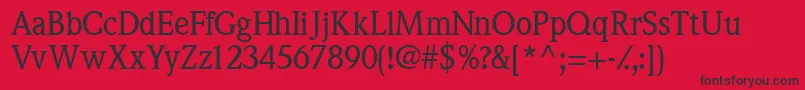 フォントQuintessencemediumssk – 赤い背景に黒い文字
