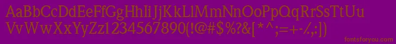 Quintessencemediumssk Font – Brown Fonts on Purple Background