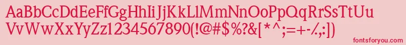 Quintessencemediumssk Font – Red Fonts on Pink Background