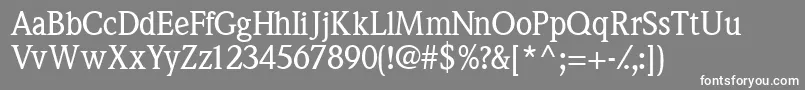 Quintessencemediumssk Font – White Fonts on Gray Background