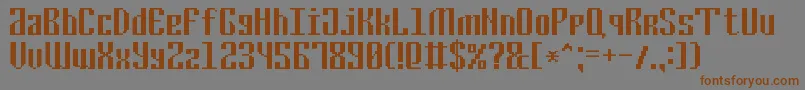 CyrillicPixel7 Font – Brown Fonts on Gray Background