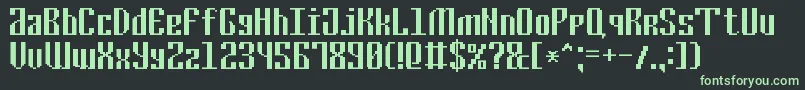 CyrillicPixel7-Schriftart – Grüne Schriften auf schwarzem Hintergrund