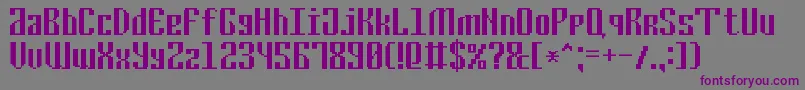 CyrillicPixel7 Font – Purple Fonts on Gray Background