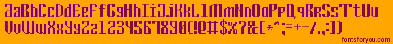 Police CyrillicPixel7 – polices violettes sur fond orange
