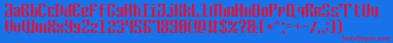 fuente CyrillicPixel7 – Fuentes Rojas Sobre Fondo Azul