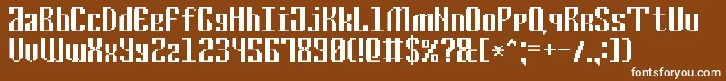 Шрифт CyrillicPixel7 – белые шрифты на коричневом фоне