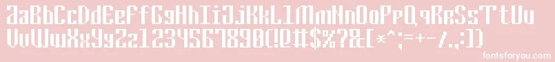 fuente CyrillicPixel7 – Fuentes Blancas Sobre Fondo Rosa