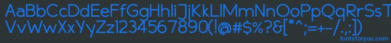 Compass Font – Blue Fonts on Black Background