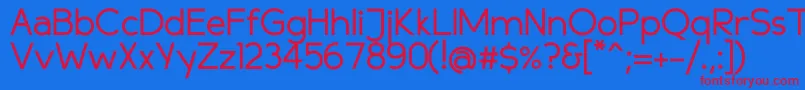 Compass Font – Red Fonts on Blue Background