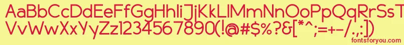 フォントCompass – 赤い文字の黄色い背景