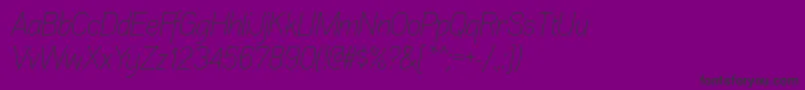 Шрифт AkazanltItalic – чёрные шрифты на фиолетовом фоне