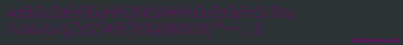 AkazanltItalic Font – Purple Fonts on Black Background