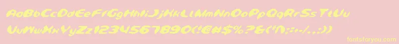 Detonv2ci Font – Yellow Fonts on Pink Background