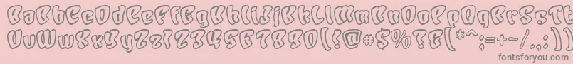 CharacterOpen Font – Gray Fonts on Pink Background