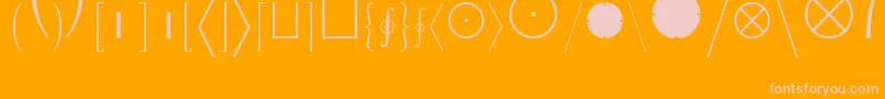 LucidaBrightMathExtension Font – Pink Fonts on Orange Background